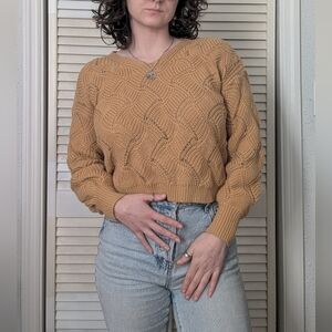 COPY - Open Knit Yellow Sweater